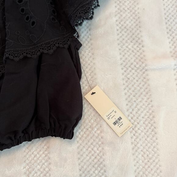 nwt new Francesca's Rosalie Eyelet Off The Shoulder Top size Large - Picture 3 of 4